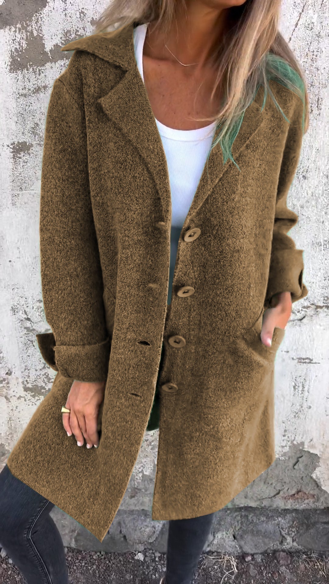 Damen Lange Strickjacke – Hochwertige, Weiche Materialien 8