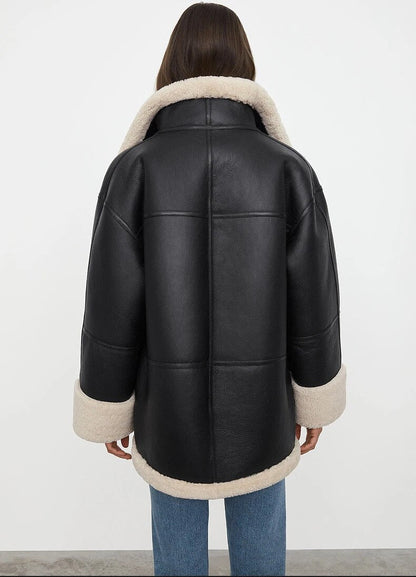 Damen Luxus Winterjacke – Mit Futter aus Kunstfell, Elegant 2