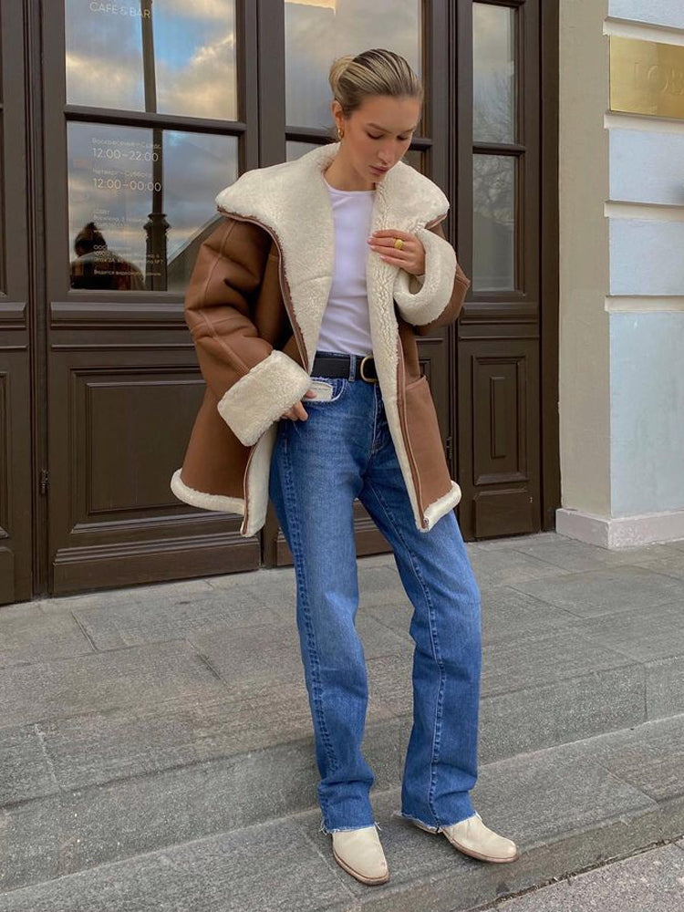 Damen Luxus Winterjacke – Mit Futter aus Kunstfell, Elegant 6