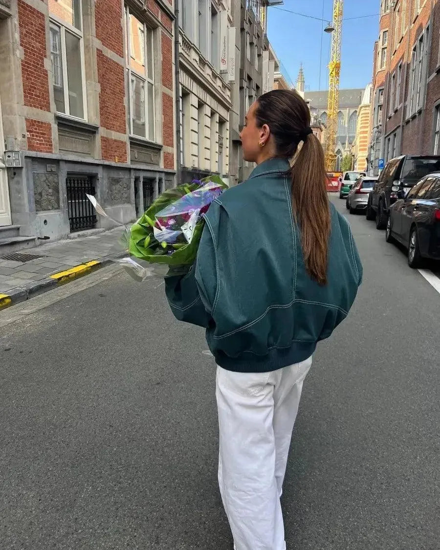 Damen Oversized Leren Jack – Premium Kunstleder, Trendy und Bequem 5