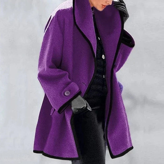 Damen Oversized Wollwinterjacke – Hochwertige Wollmischung, Elegant 0