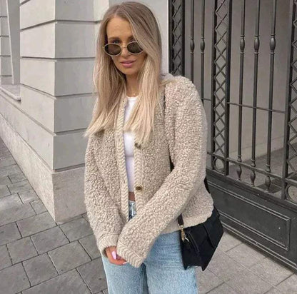 Damen Teddy Herbst Weste – Weich und Bequem 0
