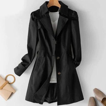 Damen Trenchcoat - Zeitloser Dreiknopf-Stil aus hochwertigem Material 2