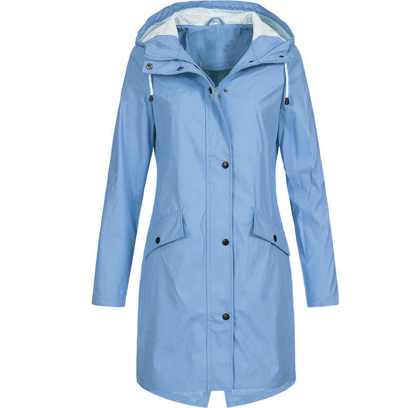 Damen Trenchcoat Beige – Elegante Passform, Abnehmbare Kapuze, Wasserabweisend 3