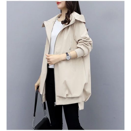 Damen Trenchcoat mit Kapuze – Stilvoll und Funktional für Übergangszeiten 0