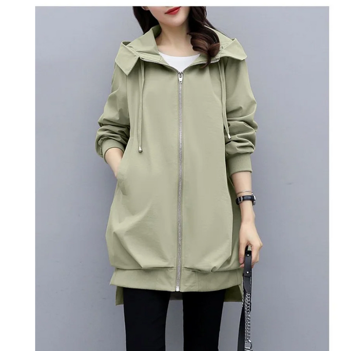 Damen Trenchcoat mit Kapuze – Stilvoll und Funktional für Übergangszeiten 2