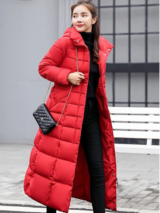 Damen Winterjacke – Hochwertige Isolierung, Elegante Lange Form mit Gürtel 1