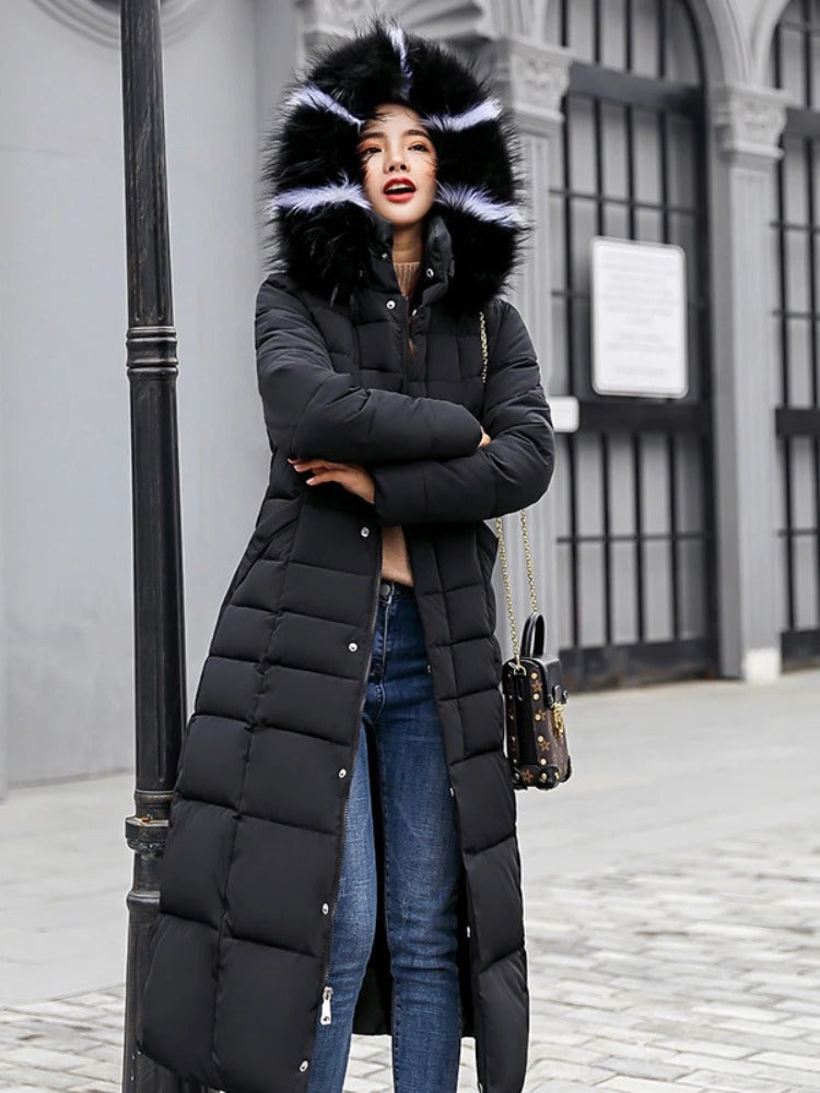 Damen Winterjacke – Hochwertige Isolierung, Elegante Lange Form mit Gürtel 2