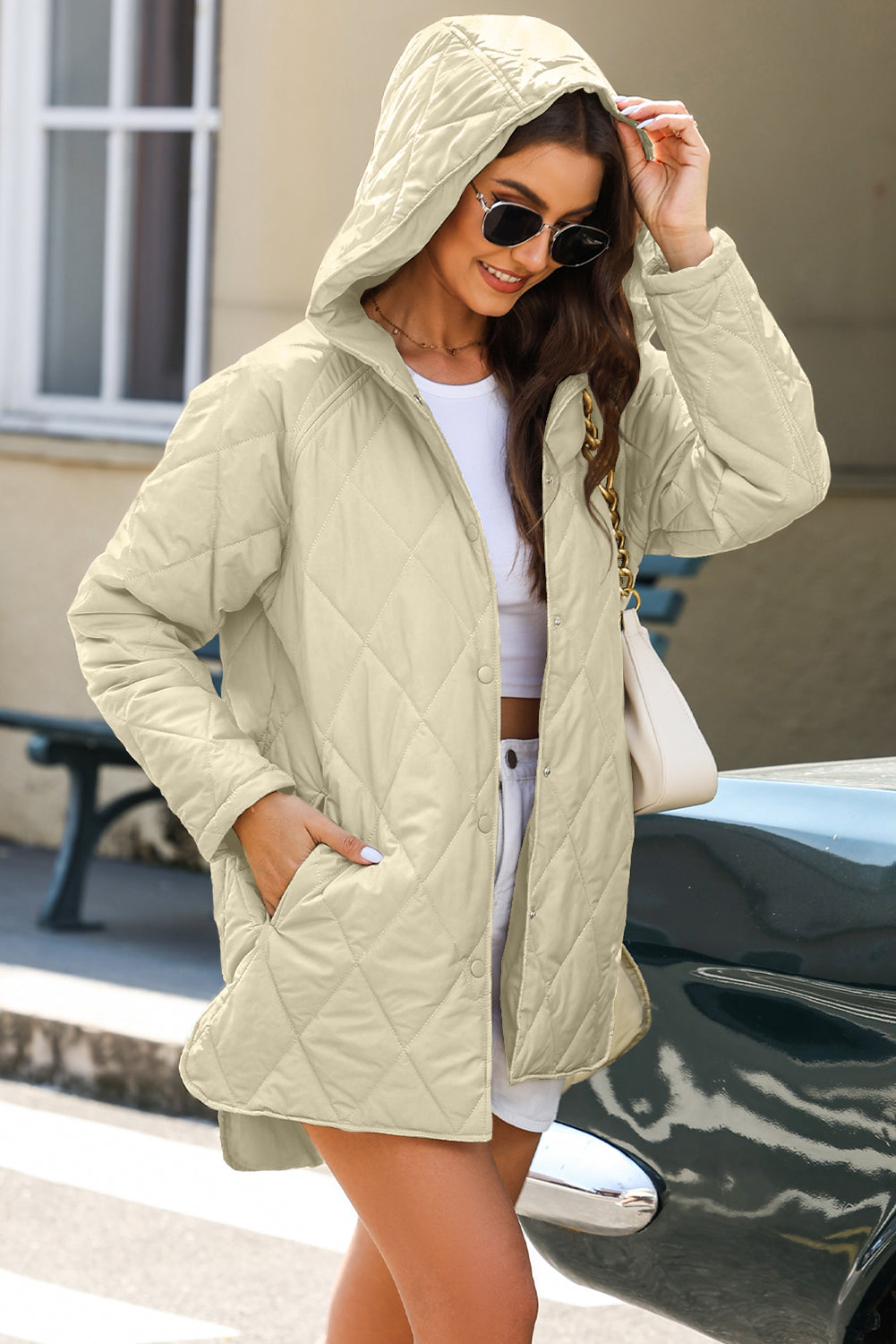 Damen Winterjacke mit Kapuze – Hochwertige Polyesterfüllung, Elegant 2
