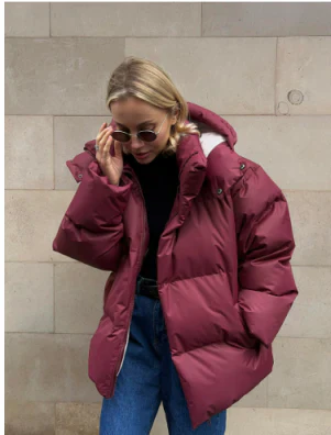 Damen Winterjacke mit Kapuze – Isoliert, Bequem und Stilvoll 0