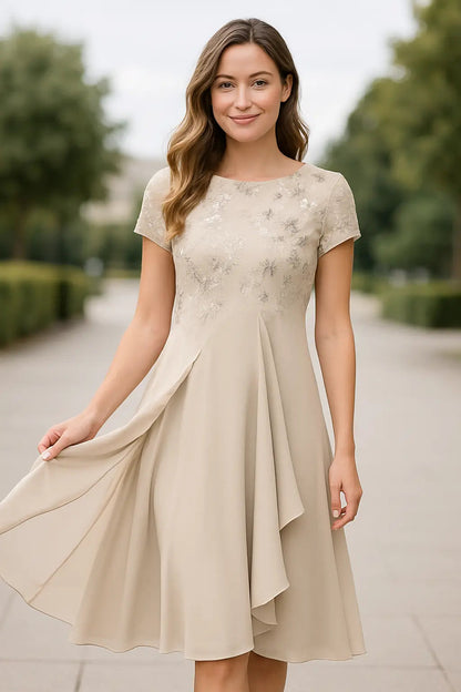 Damen | Elegante Chiffon Maxi-Jurk mit Spitzen-Details für Hochzeiten und Formelle Anlässe 1