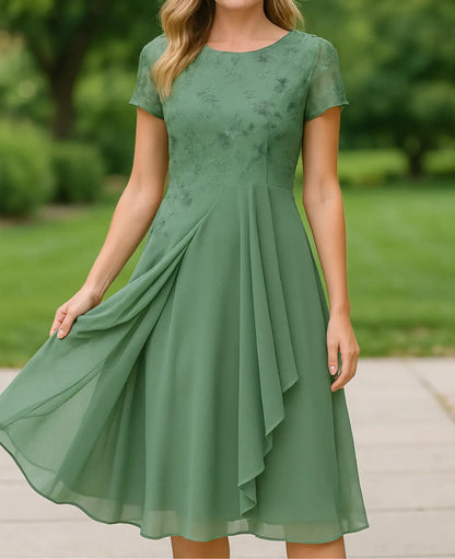 Damen | Elegante Chiffon Maxi-Jurk mit Spitzen-Details für Hochzeiten und Formelle Anlässe 12