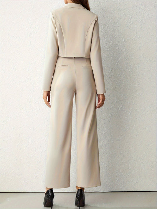 Damenanzug Set – Eleganter Blazer mit Hoher Taille, Festlich 1