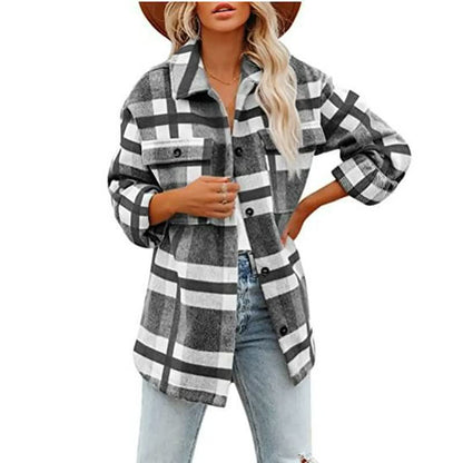 Damenjacke Karomuster – Weiches Material, Trendy Design 2