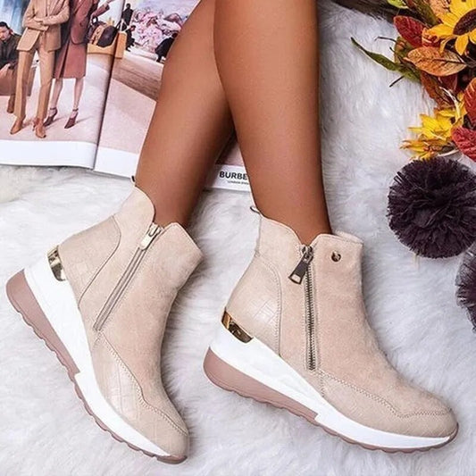 Dorcey Winterstiefel Damen – Orthopädische Wedge-Sohle, Stilvoll und Bequem 0