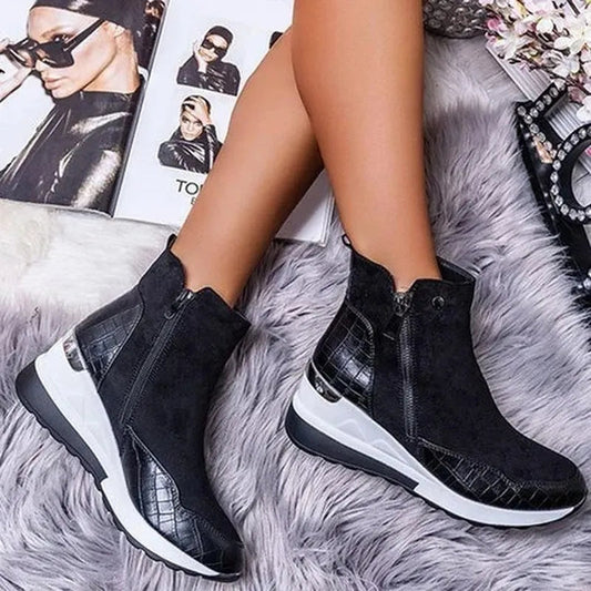 Dorcey Winterstiefel Damen – Orthopädische Wedge-Sohle, Stilvoll und Bequem 1