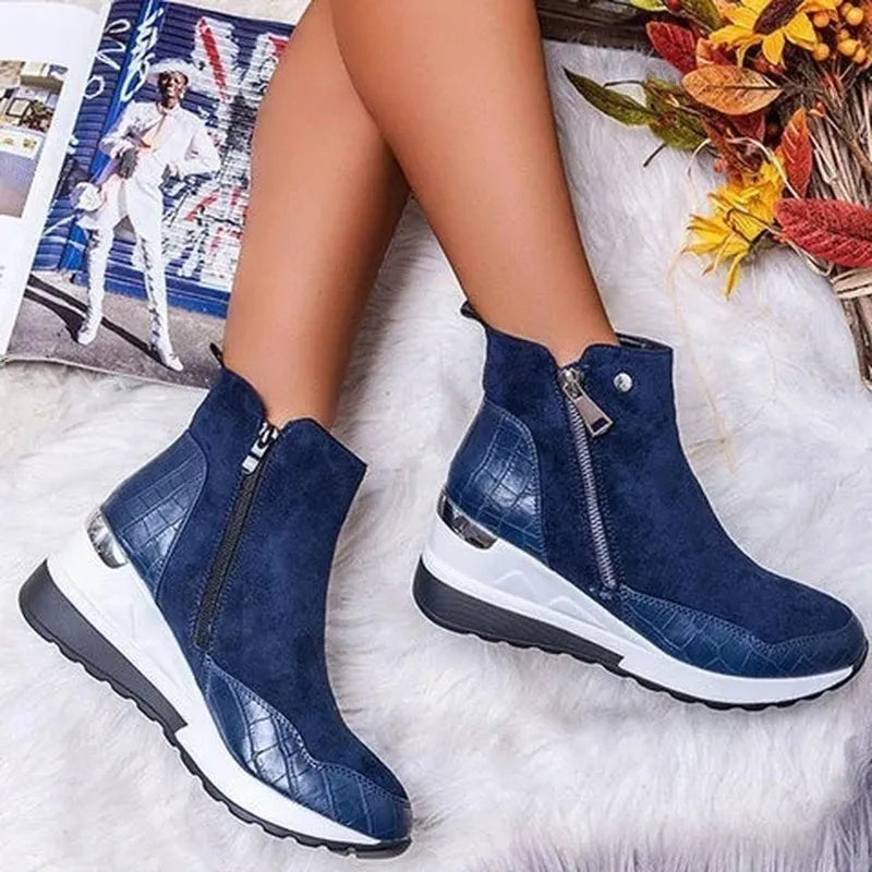 Dorcey Winterstiefel Damen – Orthopädische Wedge-Sohle, Stilvoll und Bequem 2