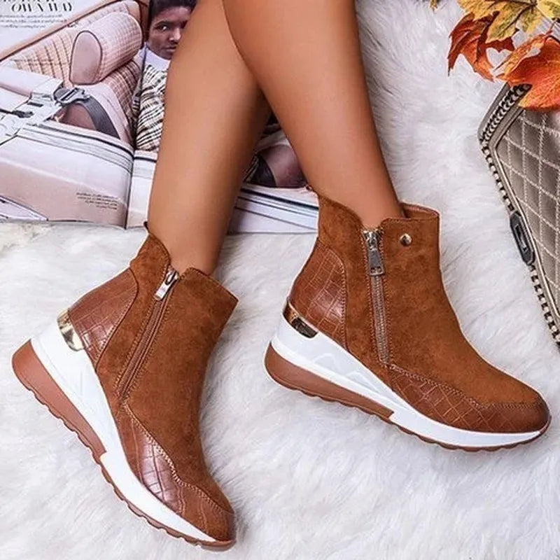 Dorcey Winterstiefel Damen – Orthopädische Wedge-Sohle, Stilvoll und Bequem 3