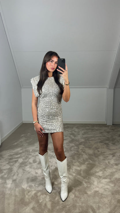 Vayenna | Schwarzes Minikleid Mit Pailletten – Elegantes Kurzkleid Für Feste Und Partys 5