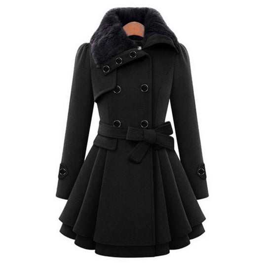 ELIZA Damenjacke – Lange Winterjacke mit Pelzkragen, Warm und Elegant 1