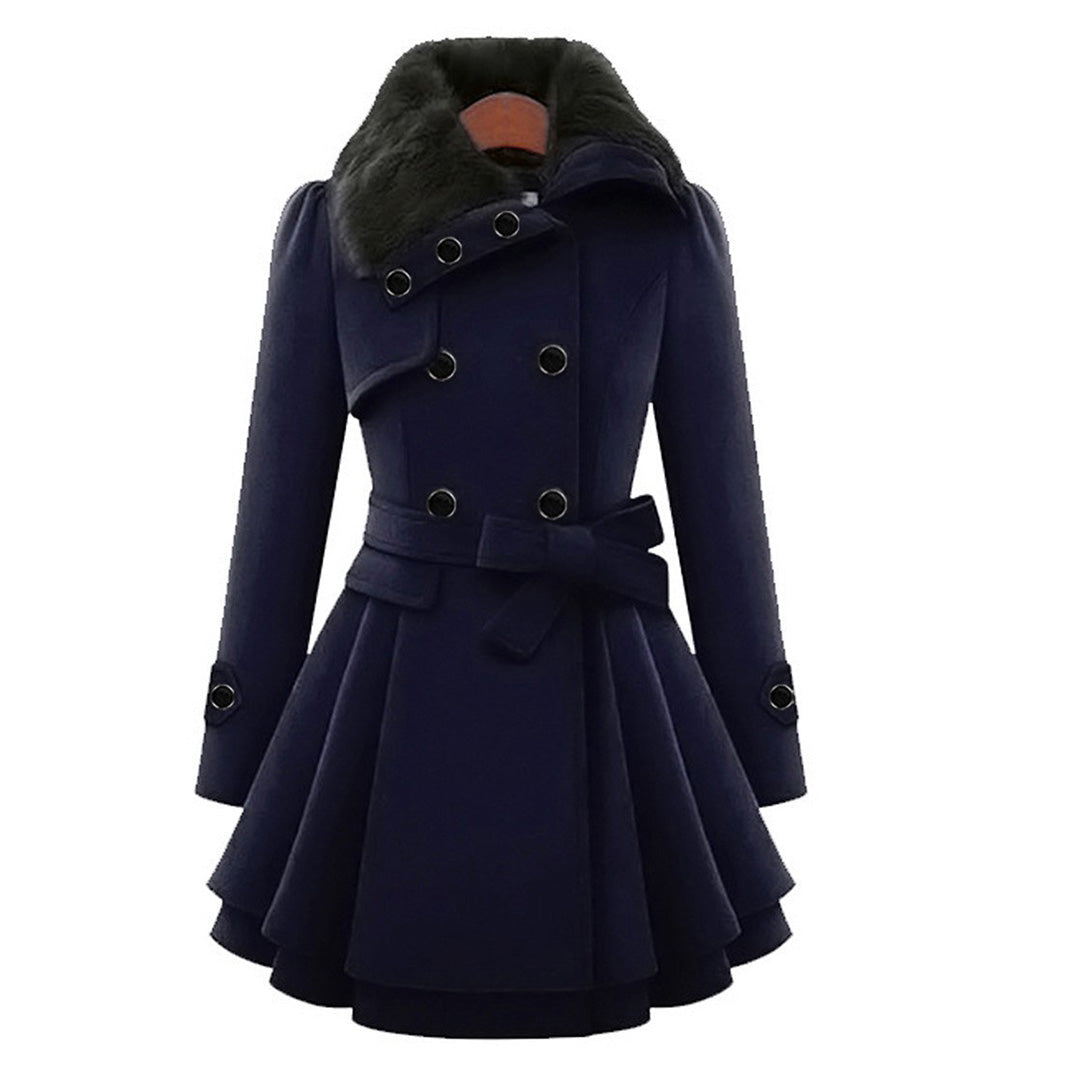 ELIZA Damenjacke – Lange Winterjacke mit Pelzkragen, Warm und Elegant 2