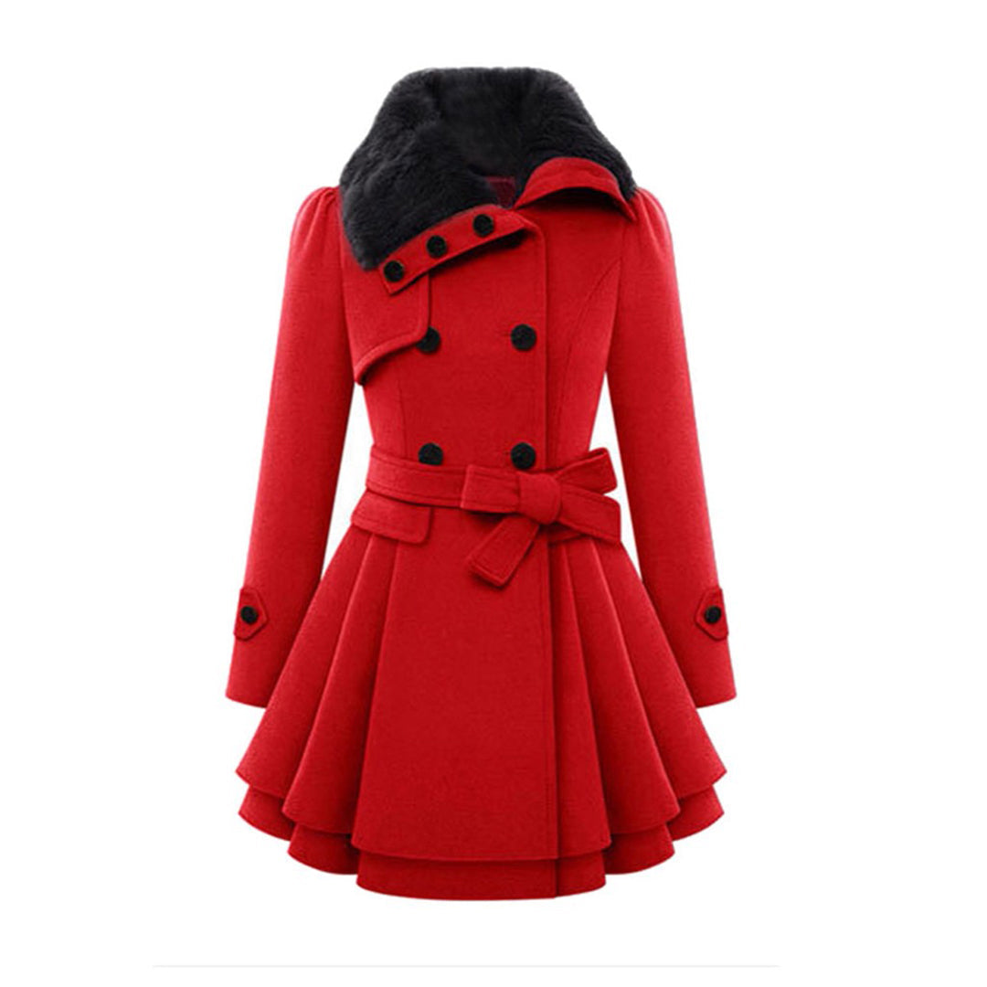 ELIZA Damenjacke – Lange Winterjacke mit Pelzkragen, Warm und Elegant 3