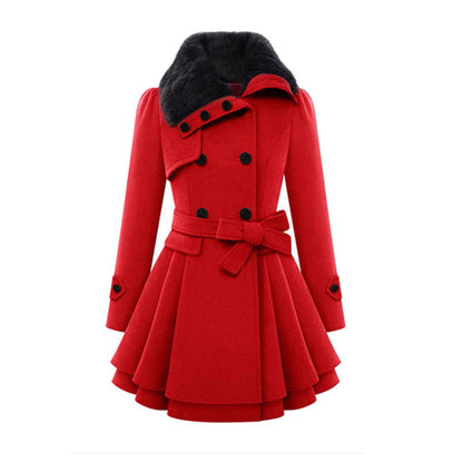 ELIZA Damenjacke – Lange Winterjacke mit Pelzkragen, Warm und Elegant 3