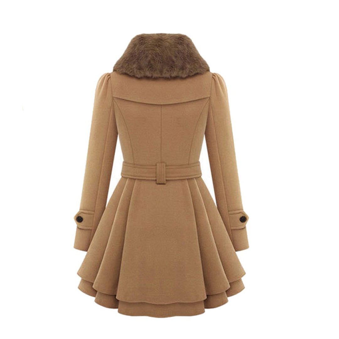 ELIZA Damenjacke – Lange Winterjacke mit Pelzkragen, Warm und Elegant 4