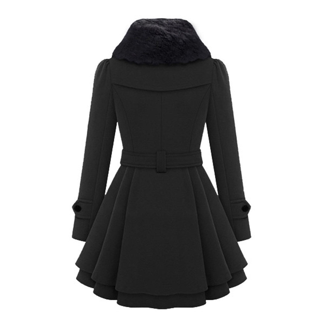 ELIZA Damenjacke – Lange Winterjacke mit Pelzkragen, Warm und Elegant 5