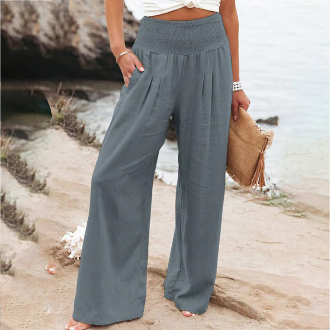 Elastische Leinen Sommerhose für Damen – Atmungsaktiv und Bequem 4