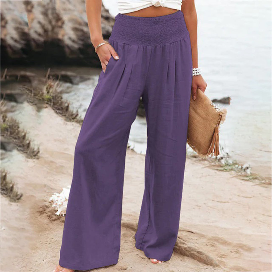 Elastische Leinen Sommerhose für Damen – Atmungsaktiv und Bequem 7