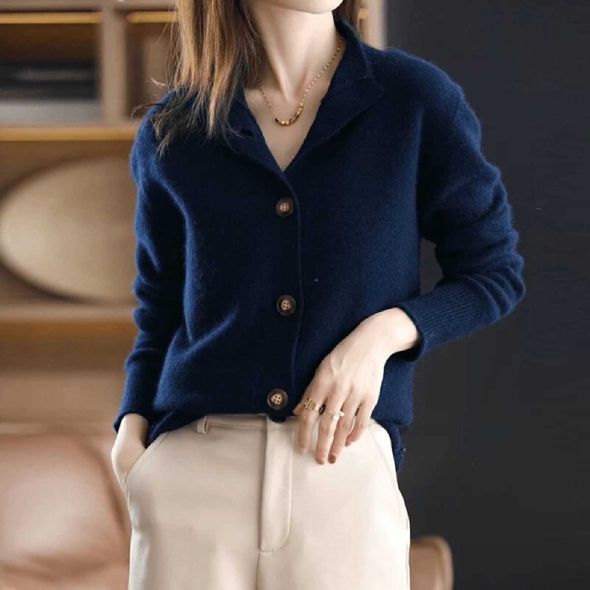 Elegant Cashmere Cardigan For Women Hause Lune