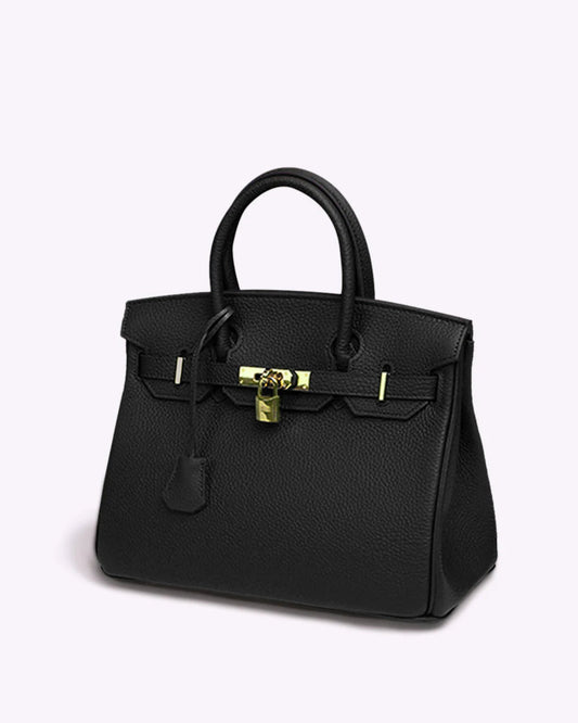 Elegante Handtasche Damen aus echtem Leder mit Goldenen Akzenten – Stilvolle, Geräumige Tasche für Alltag und Büro 1