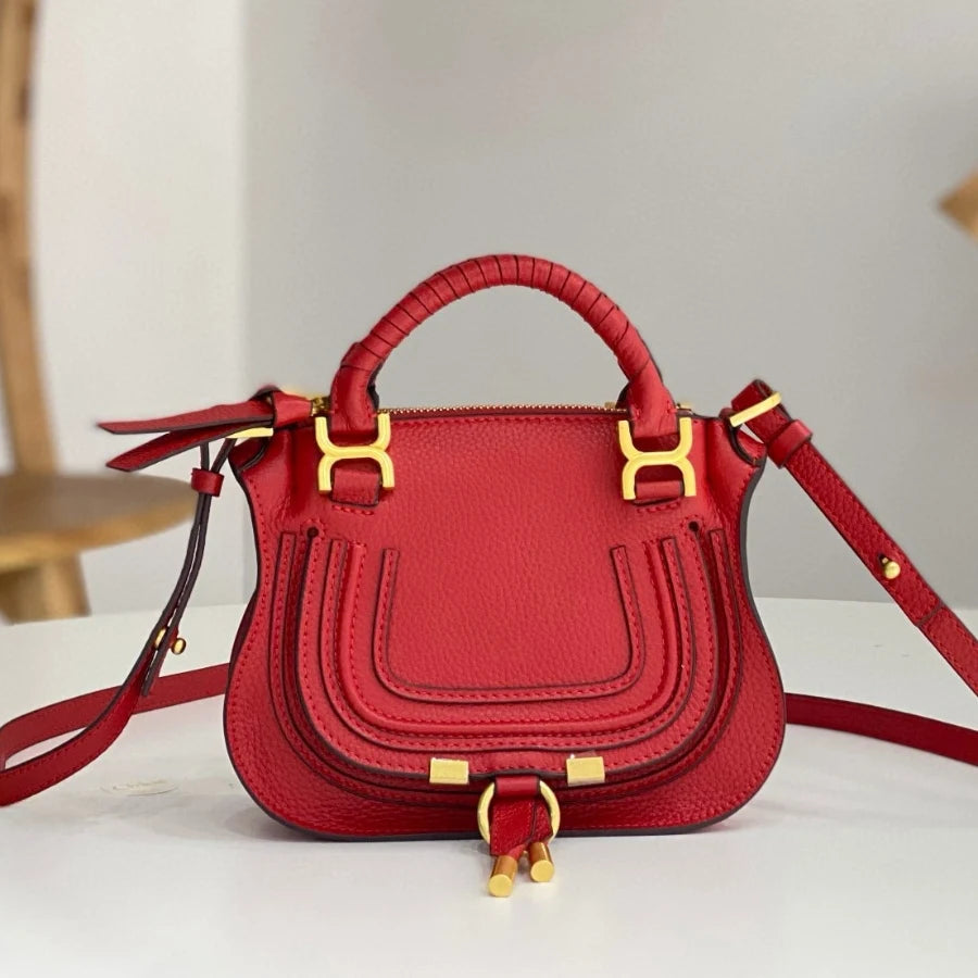 Elegante Handtasche Damen mit Gebogenem Design und Goldenen Akzenten – Kompakt für Alltag und Wochenende aus Synthetischem Leder 9