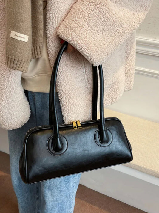 Elegante Handtasche aus PU-Leder mit langen Griffen – Klassisches Design für besondere Anlässe 1