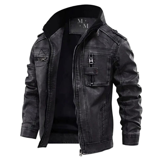 Elegante Herrenjacke – Hochwertiges Kunstleder, Klassisches Design 0