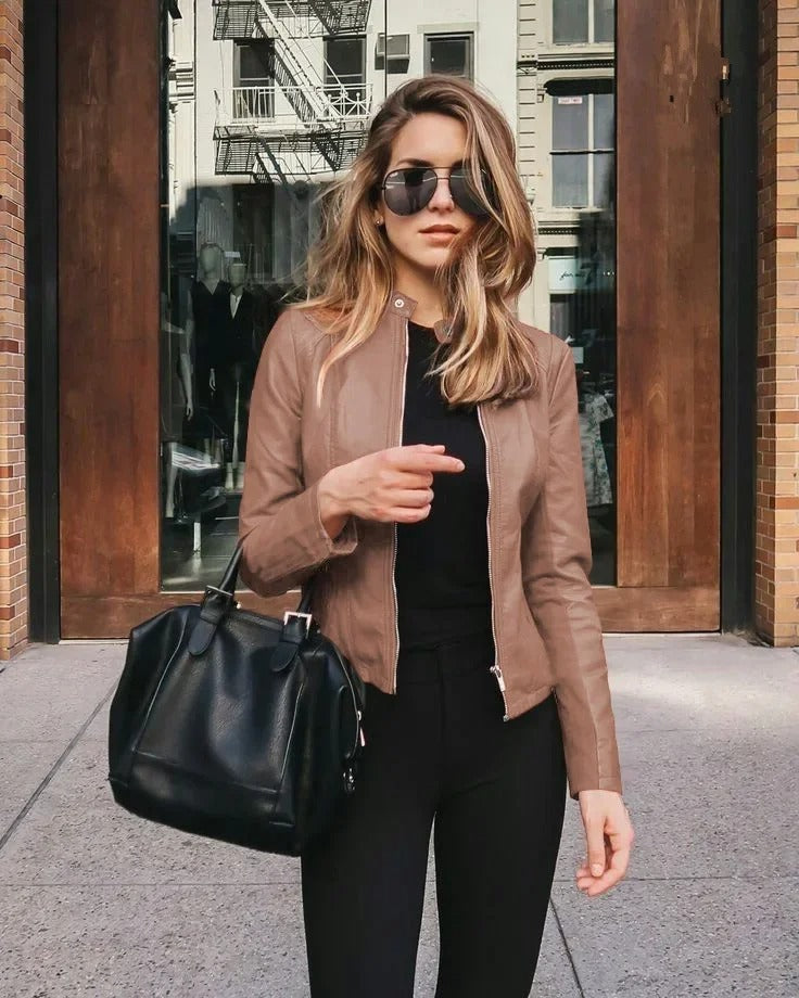 Elegante Lederjacke Damen Schwarz – Hochwertiges Leder, Vielseitig 10