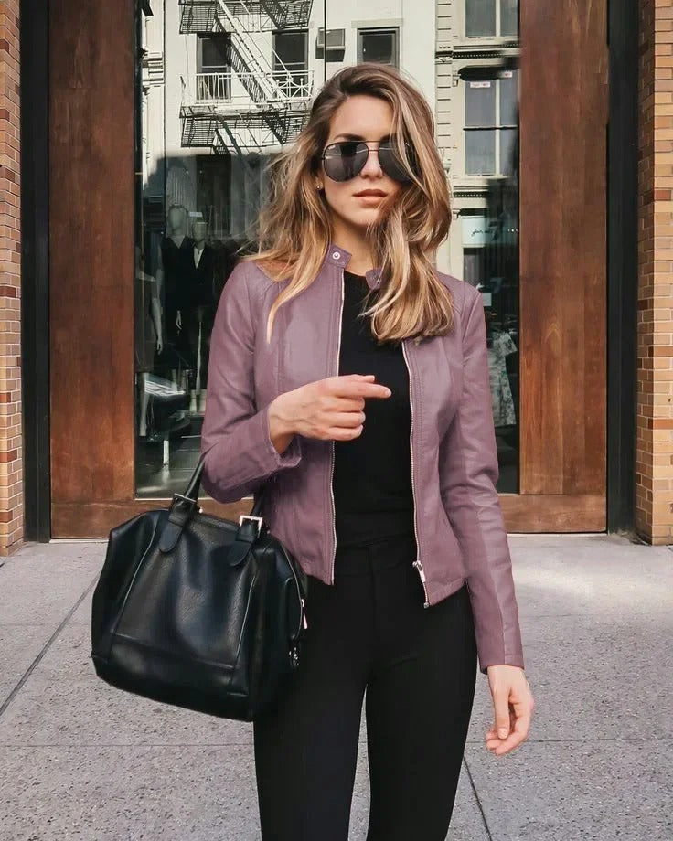 Elegante Lederjacke Damen Schwarz – Hochwertiges Leder, Vielseitig 9