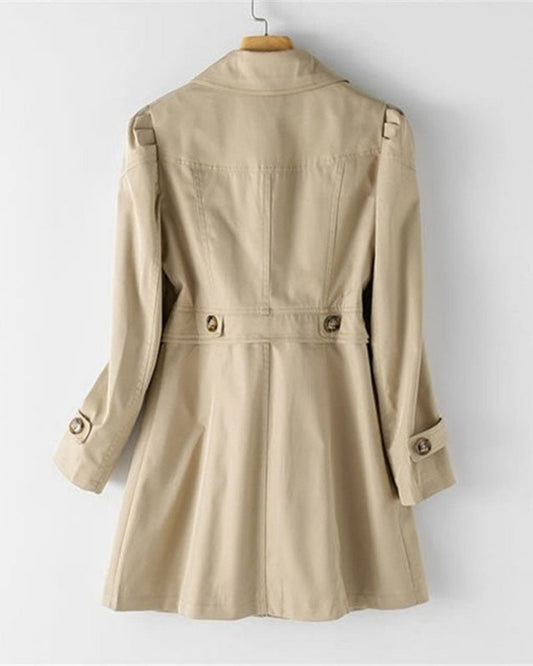 Eleganter Damen Trenchcoat – Zeitloses Design mit Knopfverschluss für den Herbst 1