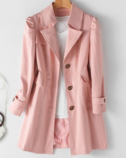 Eleganter Damen Trenchcoat – Zeitloses Design mit Knopfverschluss für den Herbst 4