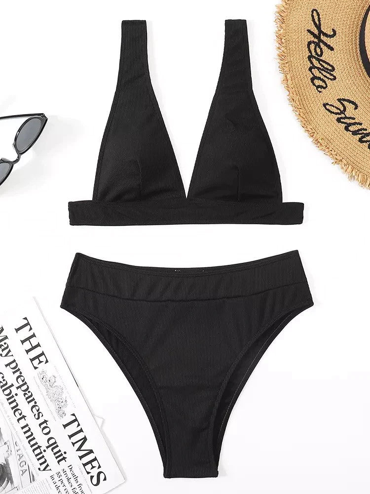 Elegantes Bikini-Set für Damen – V-Ausschnitt, Bequemes Höschen 2