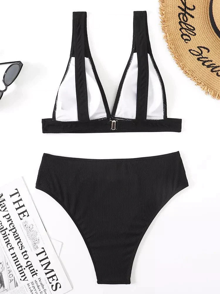 Elegantes Bikini-Set für Damen – V-Ausschnitt, Bequemes Höschen 3