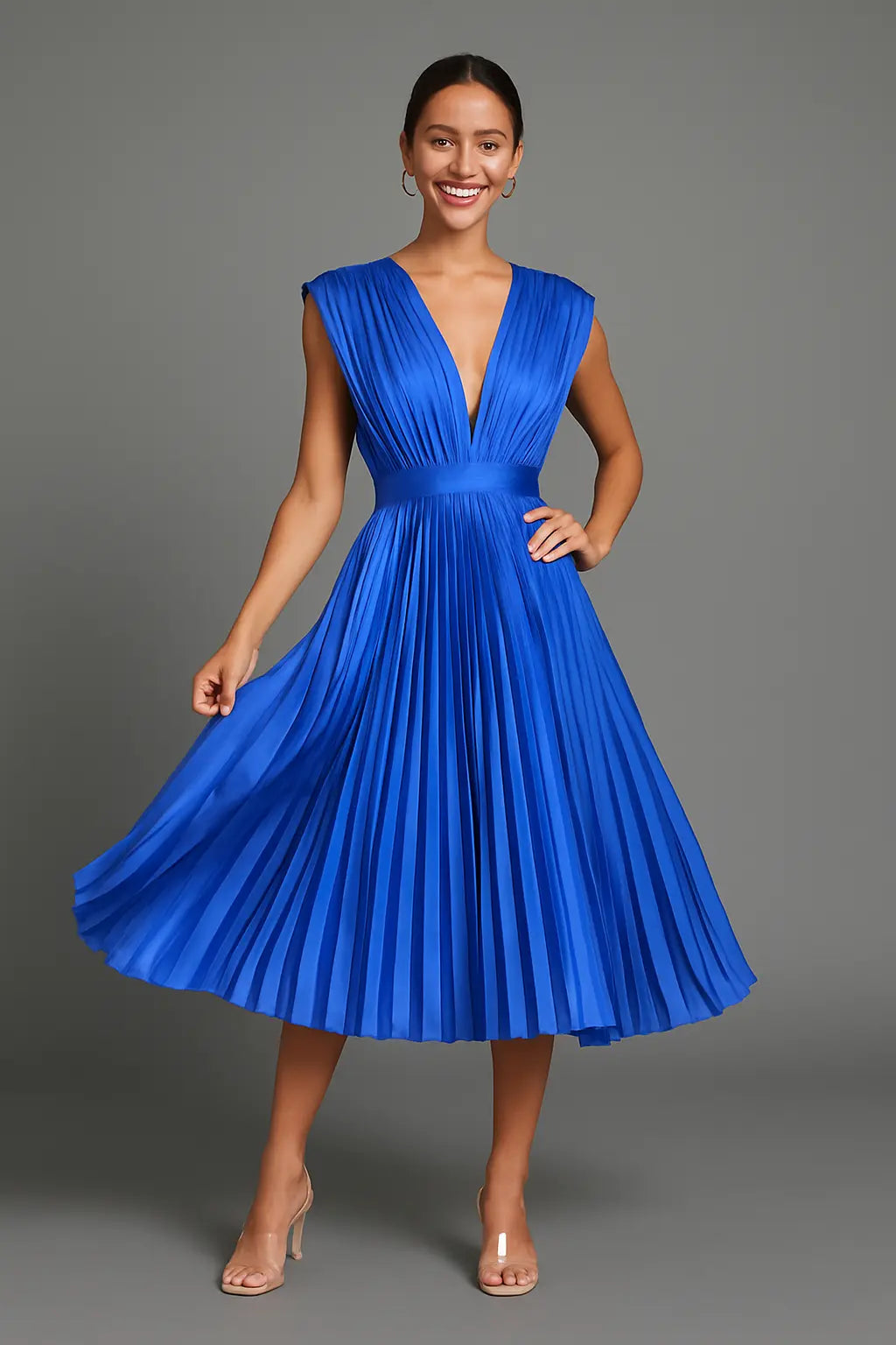 Elena | Elegante Ärmelose Gala Maxi Jurk Mit V-Hals Für Sommer-Events 3