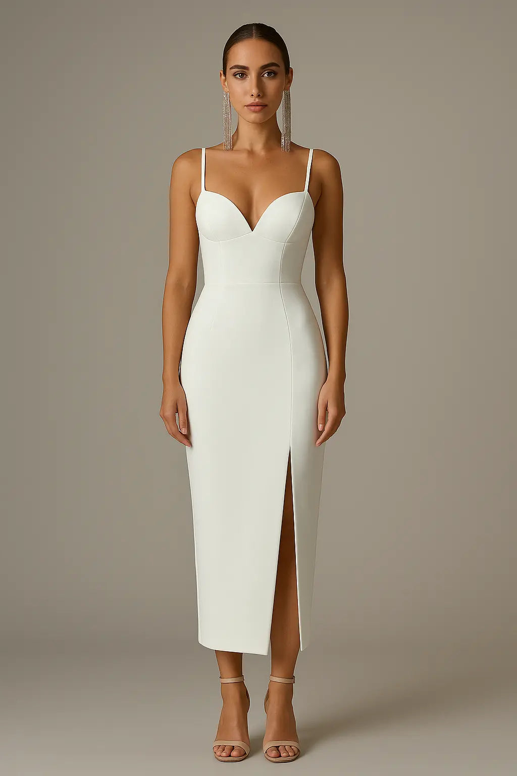 Elisa | Elegantes Maxikleid Sommer mit Spaghettiträgern für Damen 0