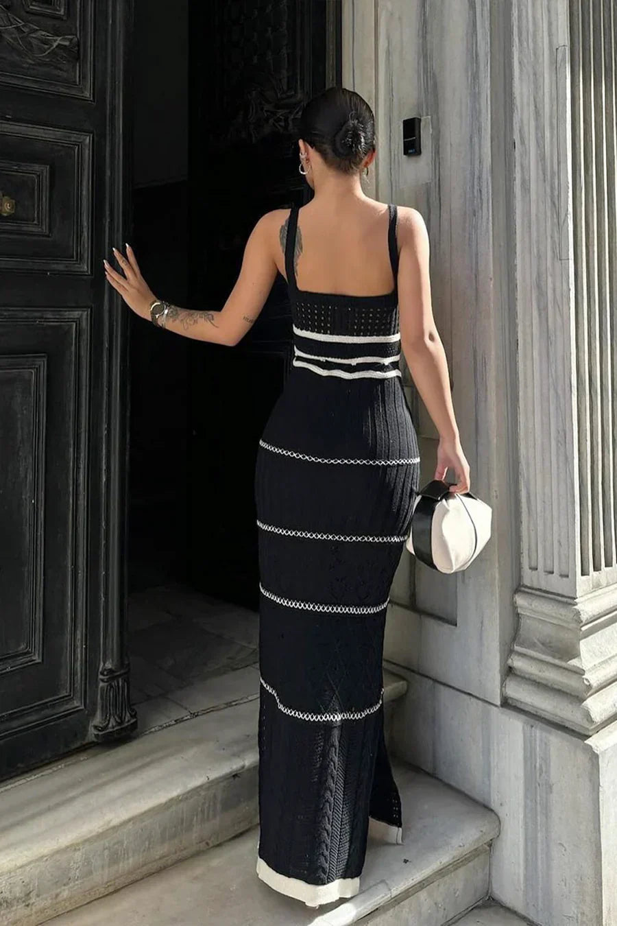 Elvira | Boho-chique Maxi-Kleid mit Häkel-Details 4