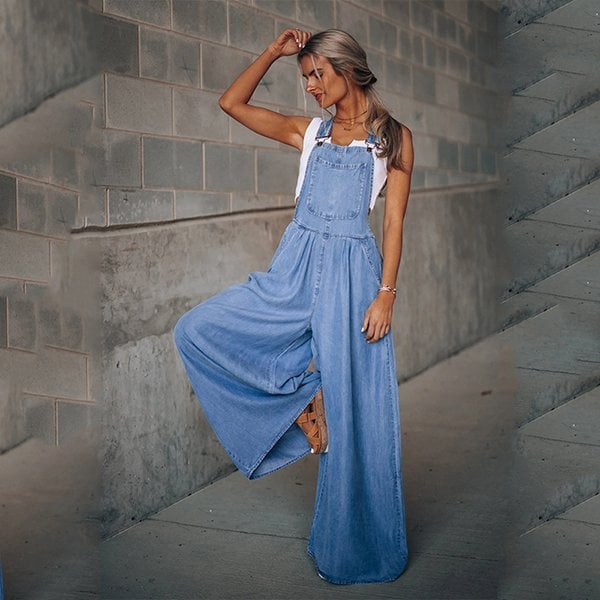 Emilia Denim Jumpsuit Damen – Bequeme Passform, Trendiges Design für den Sommer 4