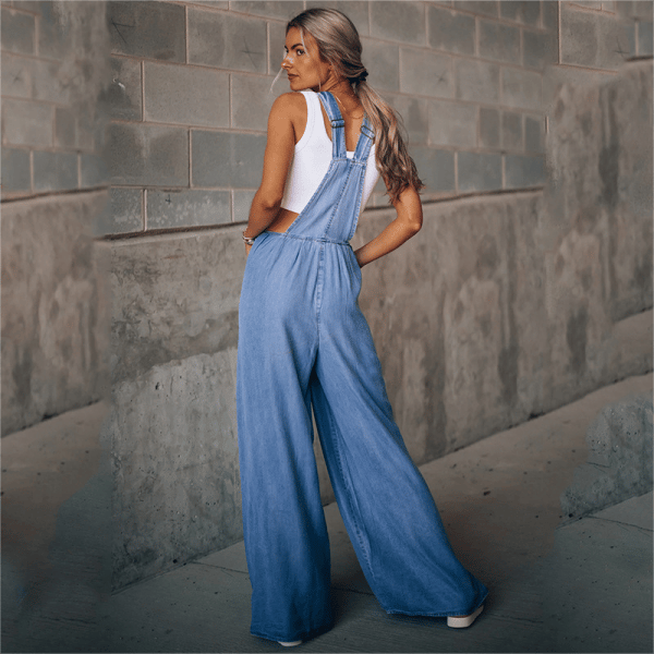 Emilia Denim Jumpsuit Damen – Bequeme Passform, Trendiges Design für den Sommer 5