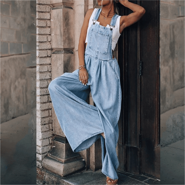 Emilia Denim Jumpsuit Damen – Bequeme Passform, Trendiges Design für den Sommer 6