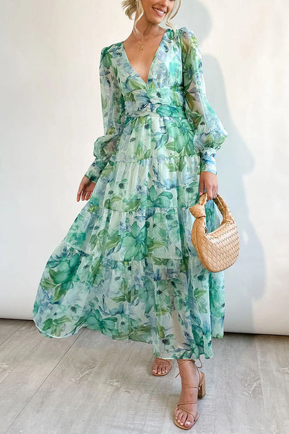 Estelle | Blumen Wickelkleid Damen für Sommer und Hochzeit 1