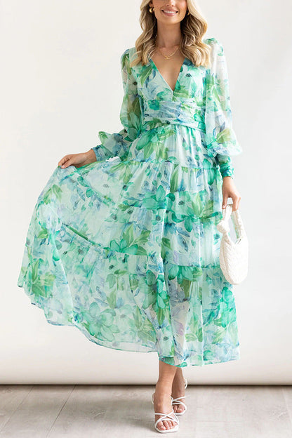 Estelle | Blumen Wickelkleid Damen für Sommer und Hochzeit 3